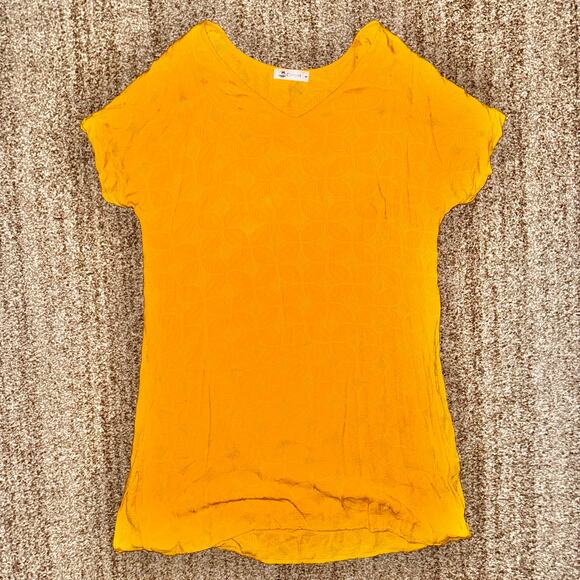 Cupshe Women's Short Sleeve Lace Rayon Yellow Summer Dress Size Small - Picture 1 of 9